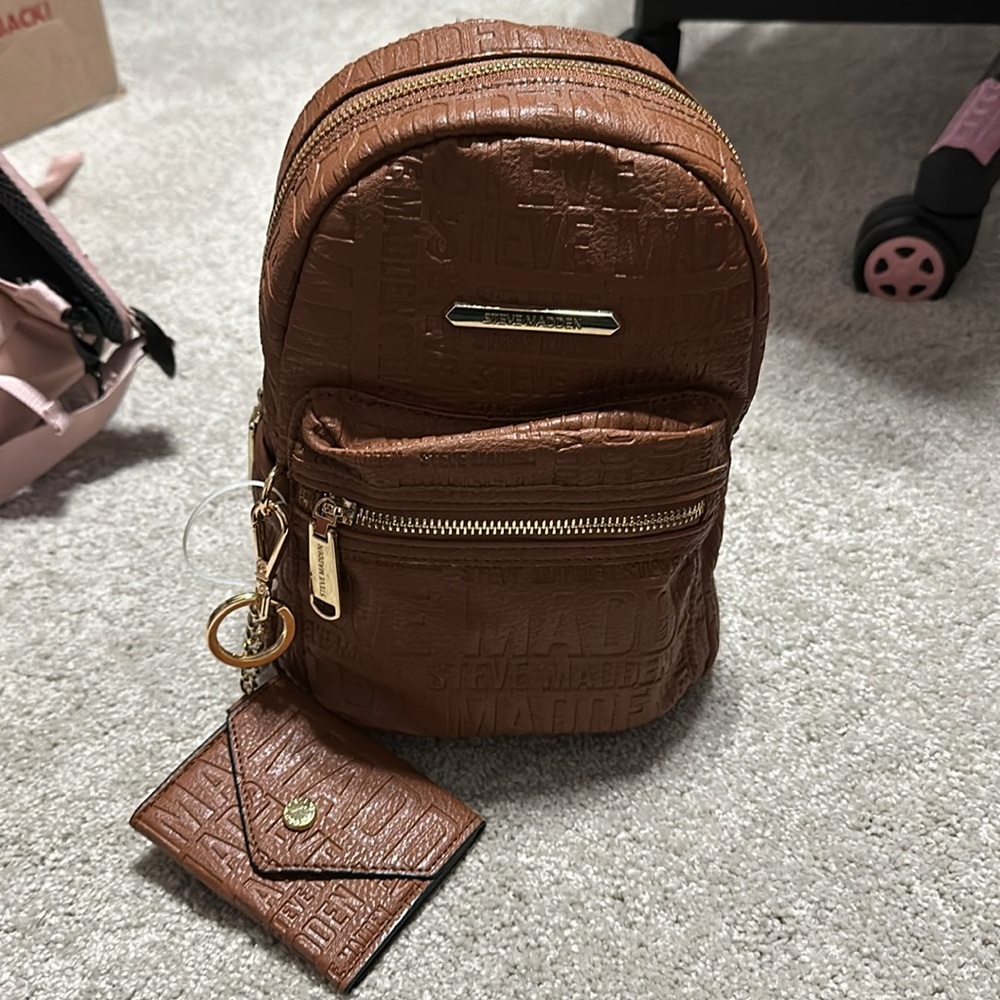 Steve Madden Logo Signature Mini Backpack